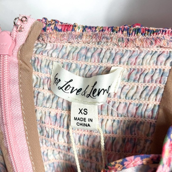 For Love + Lemons Laurie Pink Floral Mini Dress - Picture 10 of 13